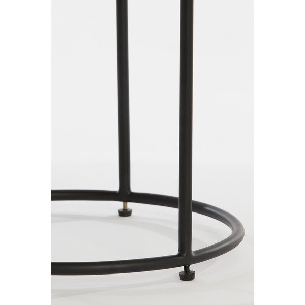 Okrągłe skórzane stoliki zestaw 2 szt. ø 53 cm Jairo – Light & Living-image-1