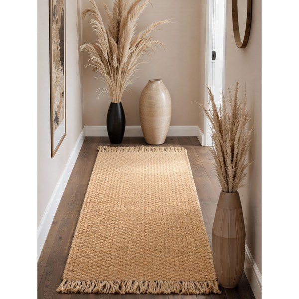 Chodnik z juty tkany ręcznie w naturalnym kolorze 80x200 cm Fjord – Hanse Home-image-1