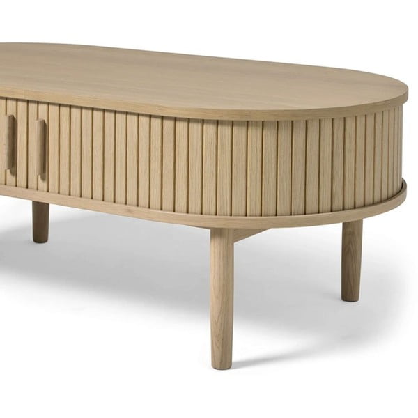 Stolik w dekorze dębu w naturalnym kolorze 60x120 cm Meta – Unique Furniture-image-2