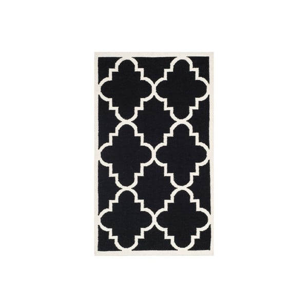 Czarny wełniany dywan Safavieh Alameda, 152x91 cm