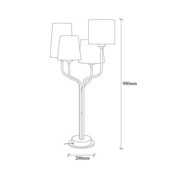 Biała metalowa lampa stołowa z czerwonymi kloszami Opviq lights Aposto-image-2