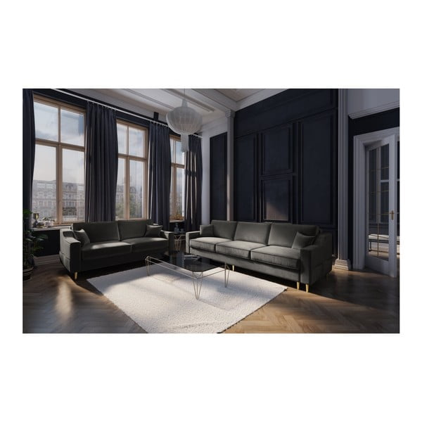 Ciemnoszara sofa 2-osobowa Mazzini Sofas Marigold-image-3