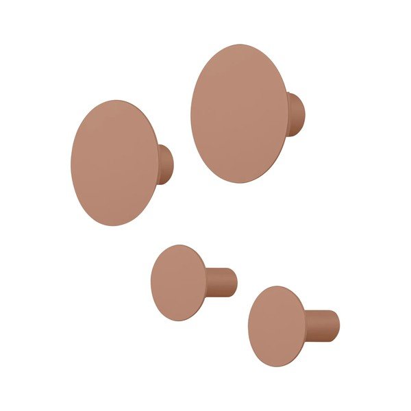 Brązowe ścienne haczyki zestaw 4 szt. Ponto – Blomus