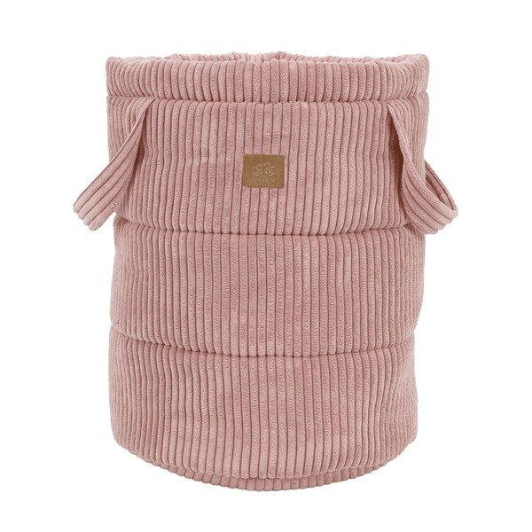 Różowy tekstylny dziecięcy kosz na zabawki ø 39x50 cm – Meowbaby