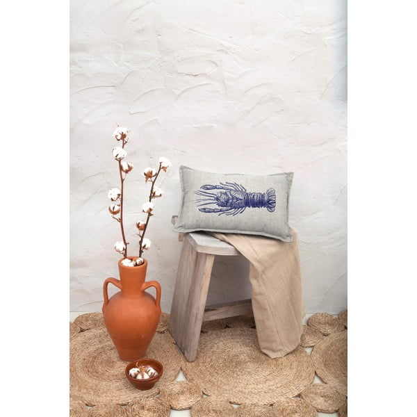 Poduszka z domieszką lnu Really Nice Things Lobster, 50x35 cm-image-1