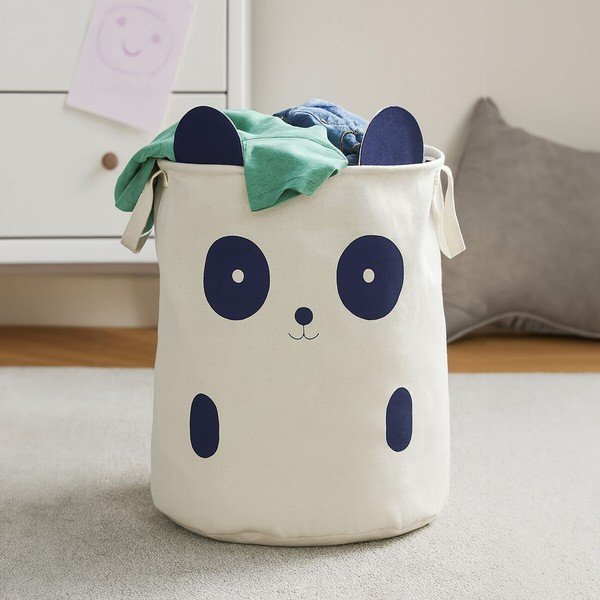 Biały tekstylny dziecięcy kosz na zabawki ø 38x48 cm Mimo Panda Face – Premier Housewares-image-2