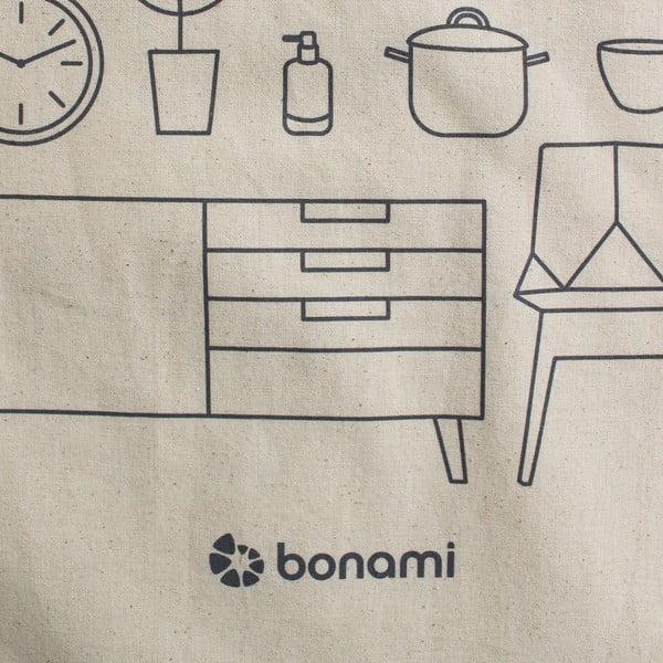 Kremowa płócienna torba Bonami-image-2