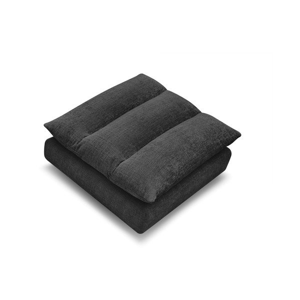 Czarny podnóżek z tkaniny szenilowej Neil – Bobochic Paris-image-2