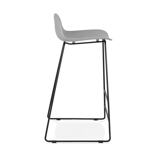 Szary hoker z czarnymi nogami Kokoon Slade, wys. siedziska 76 cm-image-3