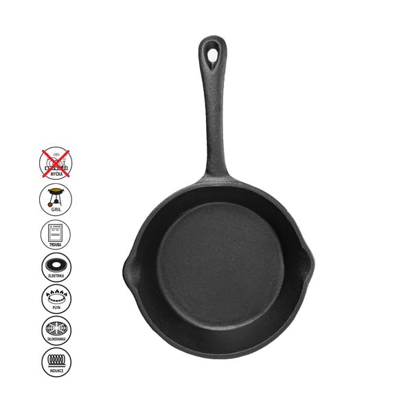 Żeliwna patelnia do grillowania ø 16 cm LITINA – Orion-image-4