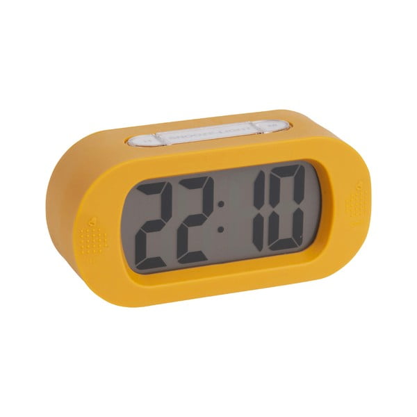 Żółty budzik z gumową obudową Karlsson Gummy-image-1