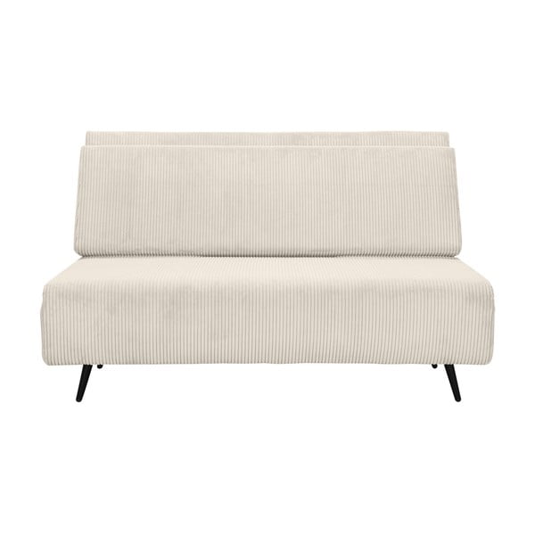 Kremowa sztruksowa rozkładana sofa 140 cm Mallory – Støraa