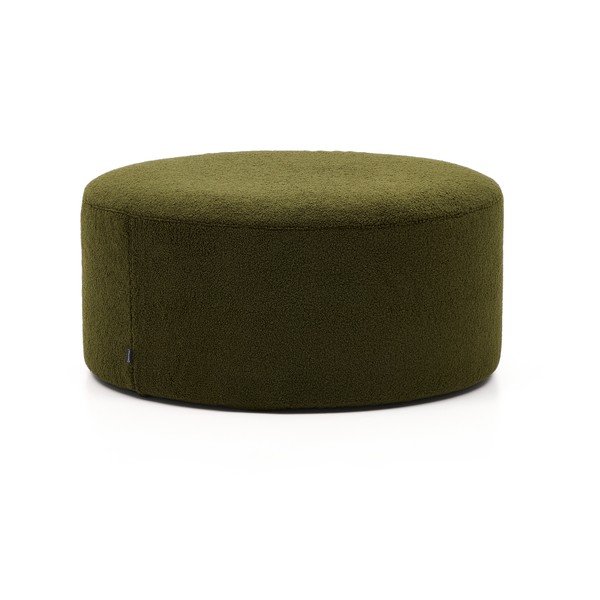 Zielony puf z materiału bouclé Kaeli – Kave Home