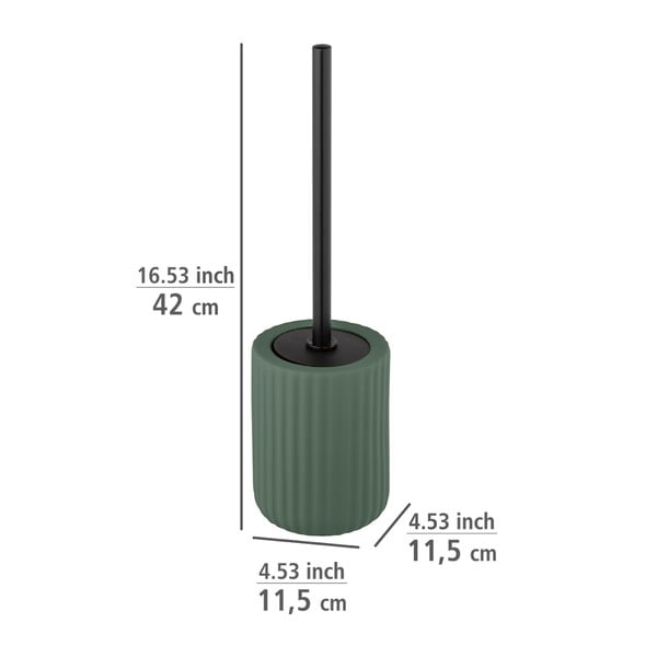 Zielona ceramiczna szczotka do WC Wenko Belluno-image-1