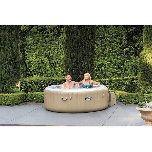 Jacuzzi dmuchane dla 4 osób ø 196 cm głębokość 71 cm Bubble HWS – Intex-image-1