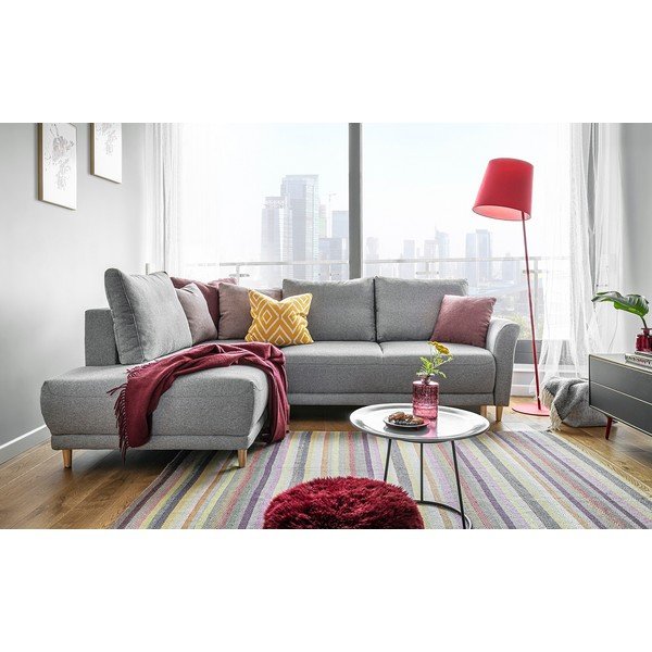 Jasnoszary narożnik rozkładany Miuform Lovely Annie, lewostronny-image-1