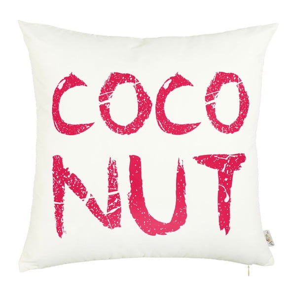 Różowo-biała poszewka na poduszkę Mike & Co. NEW YORK Coconut, 43x43 cm
