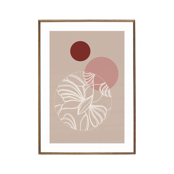 Obraz z ramą z drewna dębowego Hübsch Oak Retto, 50x70 cm