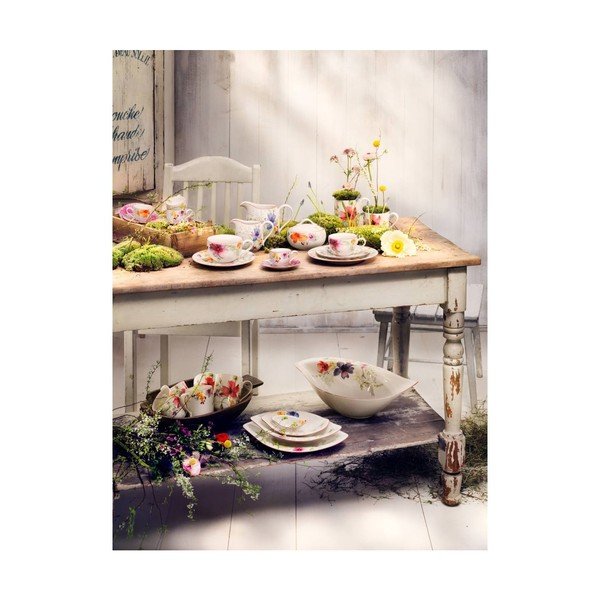 Biała porcelanowa miska na sałatkę z motywem kwiatów Villeroy & Boch Mariefleur Serve, 3,8 l-image-2