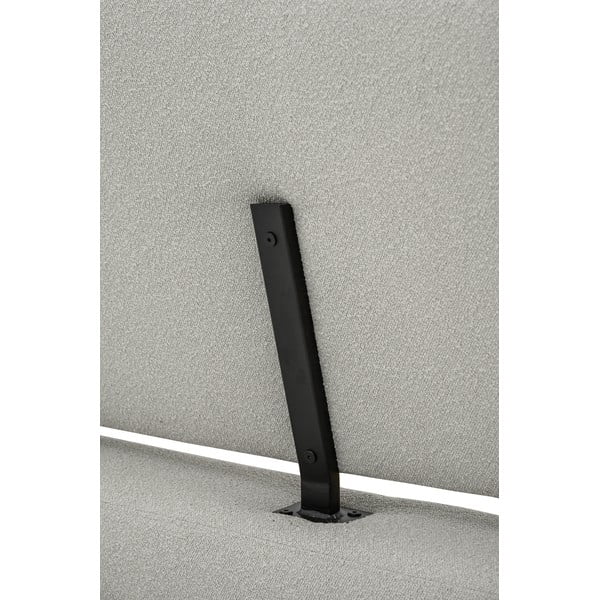 Jasnoszare tapicerowane łóżko dwuosobowe ze stelażem 140x200 cm Odette – Scandic-image-1