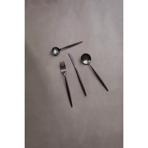Czarne sztućce ze stali nierdzewnej 16 szt. Modern retro – Premier Housewares-image-3