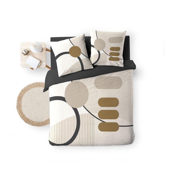 Beżowa bawełniana pościel dwuosobowa 240x220 cm Santana – douceur d'intérieur-image-4