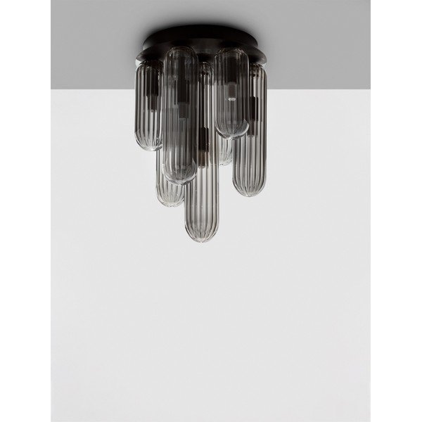 Szara szklana lampa sufitowa ze szklanym kloszem Gustave – Nova Luce-image-3