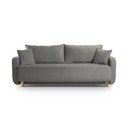 Szara rozkładana sofa ze schowkiem 231 cm Elen – Micadoni 