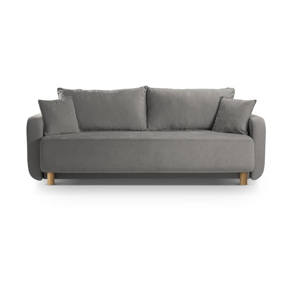 Szara rozkładana sofa ze schowkiem 231 cm Elen – Micadoni 