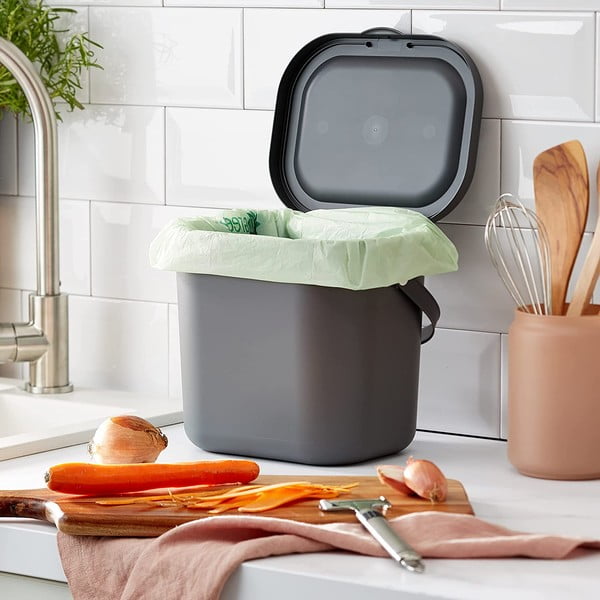 Ciemnoszary pojemnik na odpadki organiczne 6 l Albula – Rotho-image-1