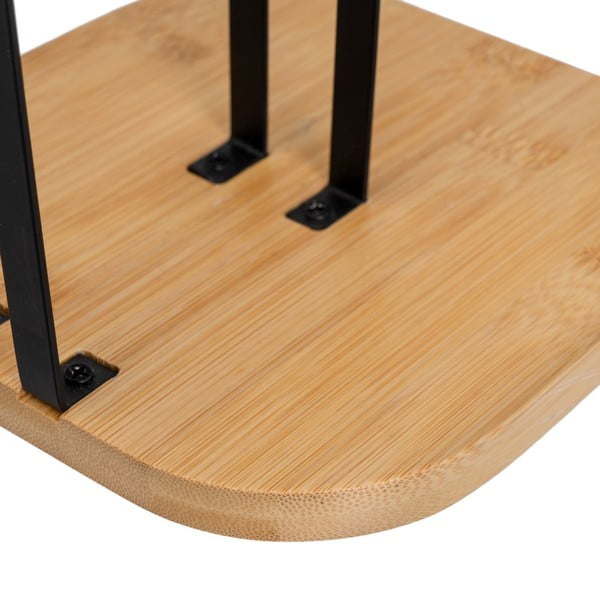 Czarno-naturalny metalowy stojak na ręczniki papierowe – Casa Selección-image-3