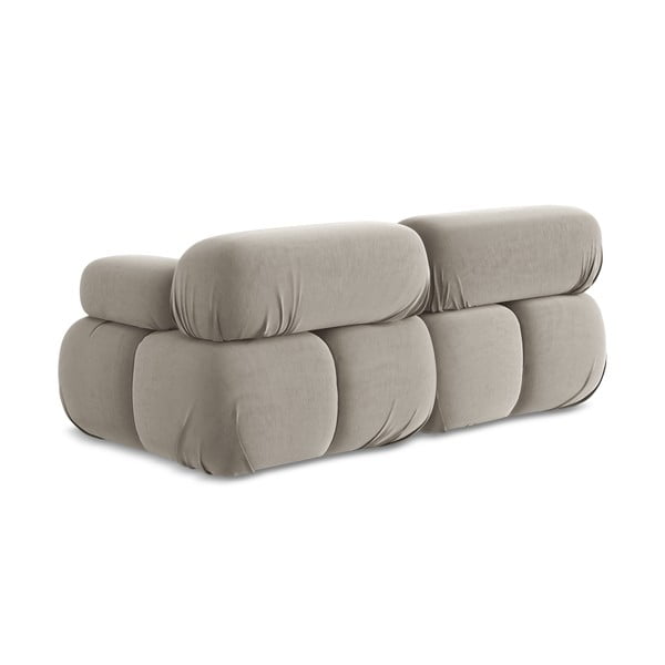 Beżowa aksamitna sofa modułowa 190 cm Lokua – Makamii-image-4