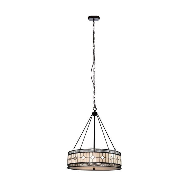 Metalowa lampa wisząca ze szklanym kloszem ø 60 cm Waldorf – Premier Housewares