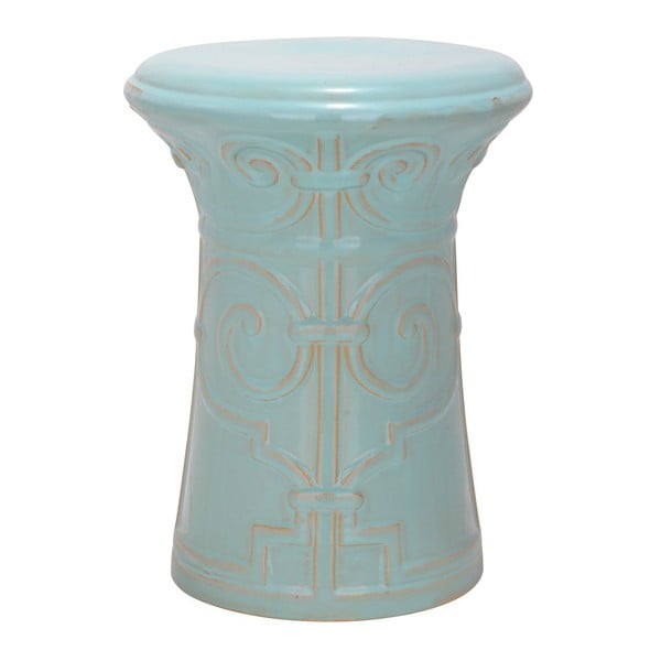 Granatowy stolik ceramiczny odpowiedni na zewnątrz Safavieh Imperial, ø 30 cm