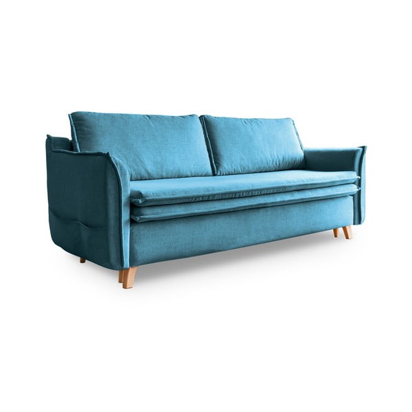 Turkusowa rozkładana sofa 225 cm Charming Charlie – Miuform