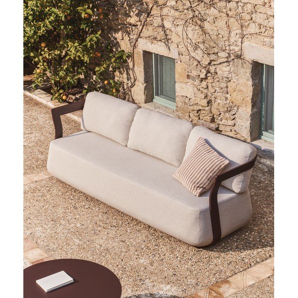 Brązowa/beżowa tapicerowana sofa ogrodowa Tamaris – Kave Home-image-2