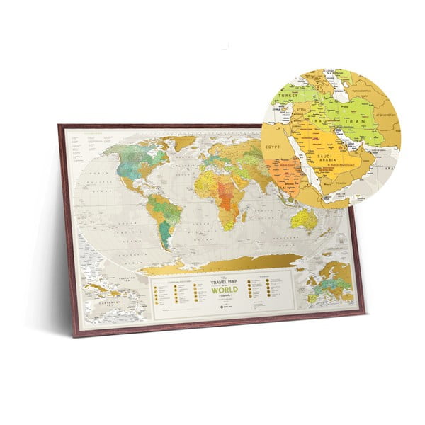 Mapa-zdrapka świata Scratch Map of the World Geography
