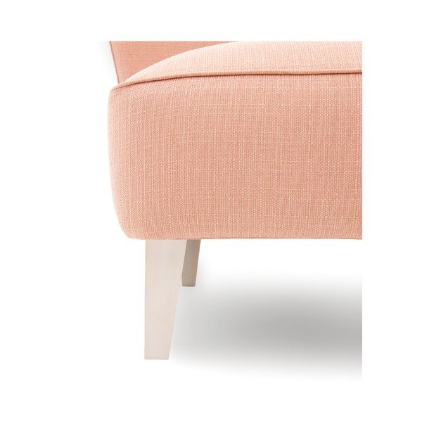 Jasnoróżowy fotel z jasnymi nogami Vivonita Sandy-image-4