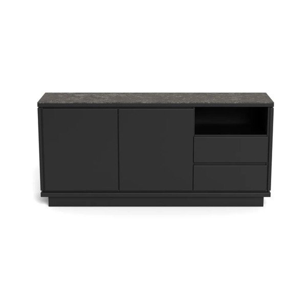 Czarna komoda z płyty MDF 160x75x40 cm Tribeca – Actona-image-3