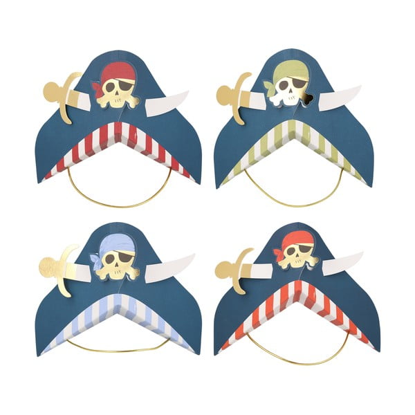 Papierowe czapeczki zestaw 8 szt. Pirate – Meri Meri