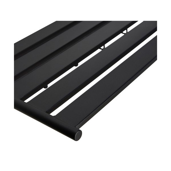 Czarny metalowy wieszak ścienny z półką Fusion – Hübsch-image-2