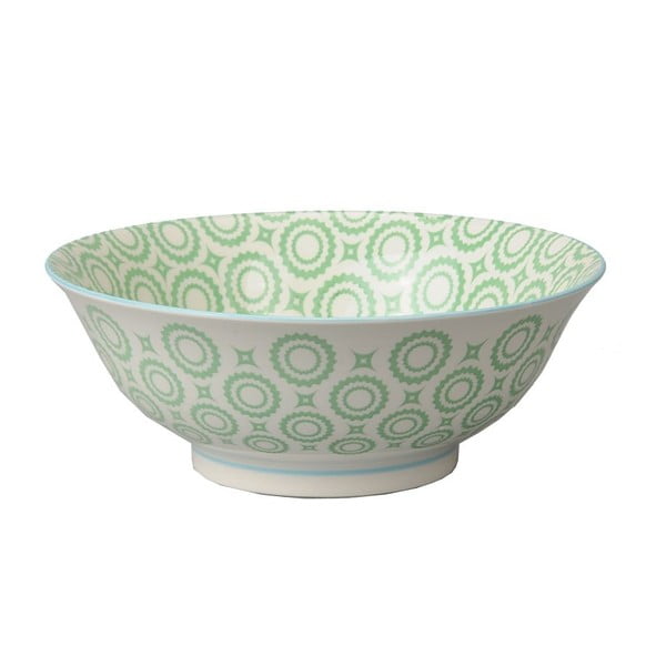 Porcelanowa miska Soba Colored Green, 21x7,8 cm