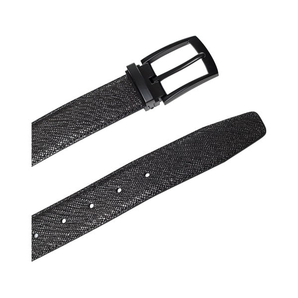 Czarny skórzany pasek męski Ferruccio Laconi Thor, dł. 90 cm-image-2