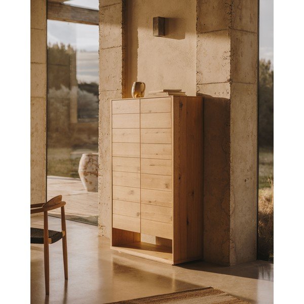 Szafka w dekorze dębu 100x163,5 cm Alguema – Kave Home-image-1