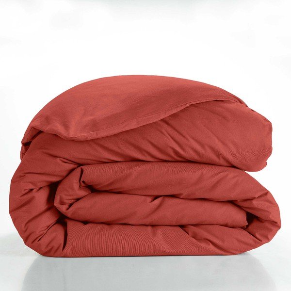 Ceglasta bawełniana poszwa na kołdrę dwuosobowa 240x220 cm Lina – douceur d'intérieur