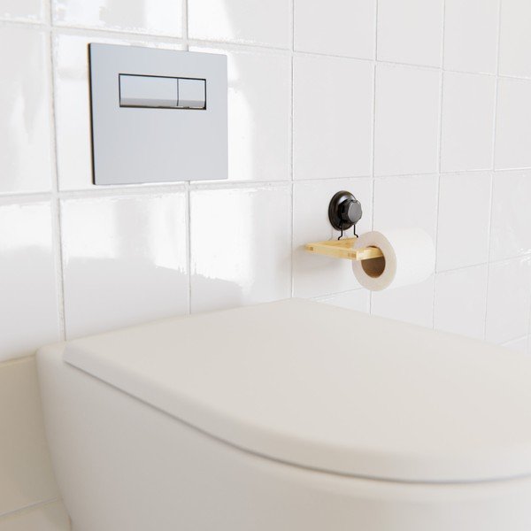 Bambusowy samoprzyczepny uchwyt na papier toaletowy Compactor Bestlock SPA-image-4