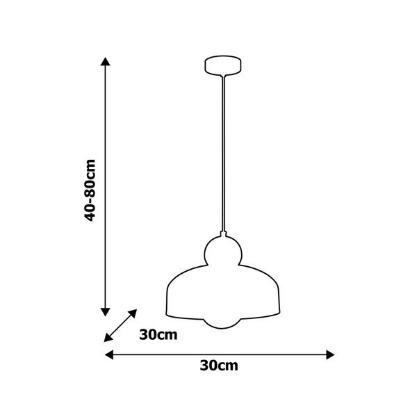 Biała lampa wisząca Harald Uno-image-1