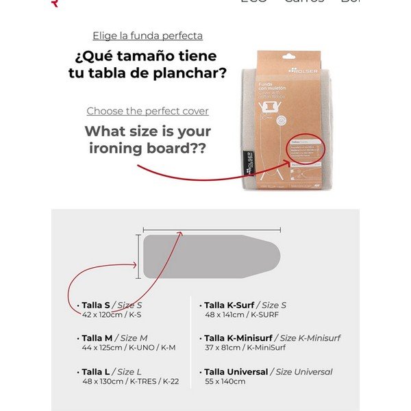 Pokrowiec na deskę do prasowania 140x55 cm Universal – Rolser-image-1