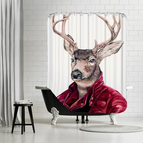 Zasłona prysznicowa Deer, 180x180 cm