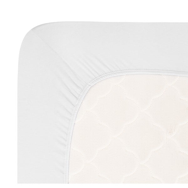 Białe dżersejowe prześcieradło z gumką 90x200 cm Boxspring – Andrea Simone-image-1